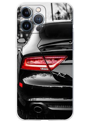 Чехол силиконовый с картинкой на iphone 13 pro max (машина, audi a7)