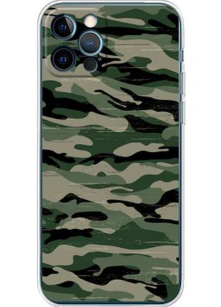 Чехол силиконовый с картинкой на iphone 12 pro max (патриотический, камуфляж)