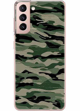 Чехол силиконовый с картинкой на samsung galaxy s21 (g991) (патриотический, камуфляж)