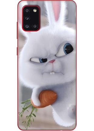 Чехол силиконовый с картинкой на samsung galaxy a31 (a315) (кролик снежок)