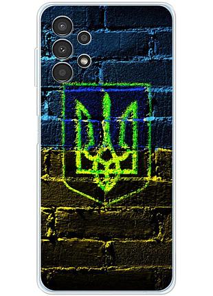 Чехол силиконовый с картинкой на samsung galaxy a32 5g (a326) (патриотический, герб украины)