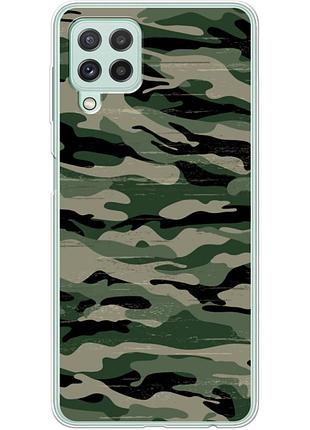 Чехол силиконовый с картинкой на samsung galaxy m32 (m325) (патриотический, камуфляж)