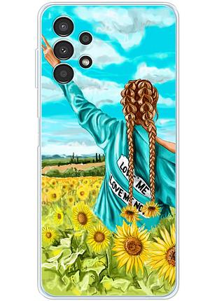 Чохол силіконовий з картинкою на samsung galaxy a53 5g (a536) (патріотичний, дівчинка українка)