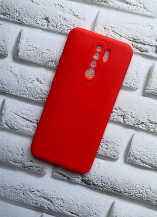 Силиконовый матовый чехол для xiaomi redmi 9 красный