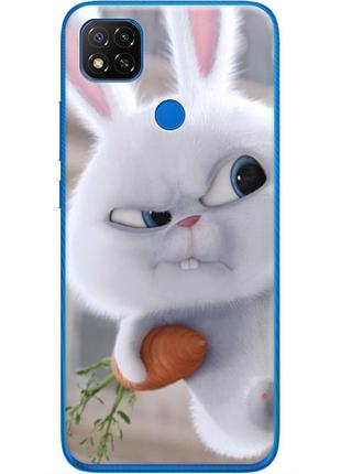Чохол силіконовий з картинкою на xiaomi redmi 9c (кролик сніжок)