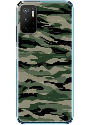 Чехол силиконовый с картинкой на xiaomi poco m3 pro (патриотический, камуфляж)