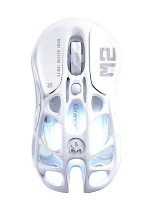 Ігрова миша gravastar mercury m2 з комбінованим під'єднанням, opaline white