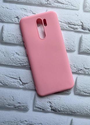 Силиконовый матовый чехол для xiaomi redmi 9 розовый