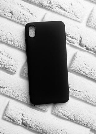 Силиконовый матовый чехол для xiaomi redmi 7a черный
