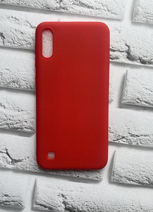 Силіконовий матовий чохол для samsung galaxy а10 (2019) а105 червоний