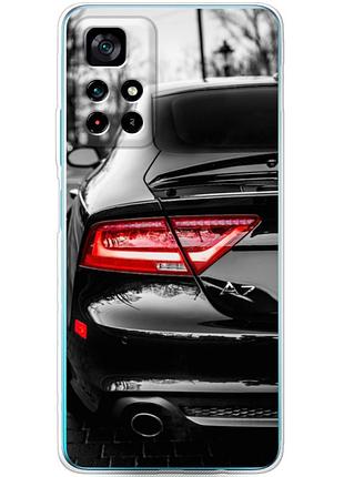 Чохол силіконовий з картинкою на xiaomi poco m4 pro 5g (машина, audi a7)