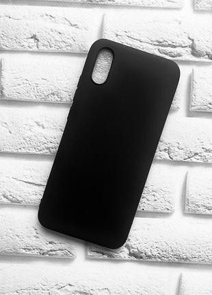 Силиконовый матовый чехол для xiaomi redmi 9а черный