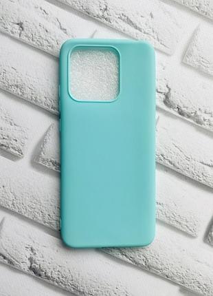 Силіконовий матовий чохол для xiaomi redmi 10c бірюзовий