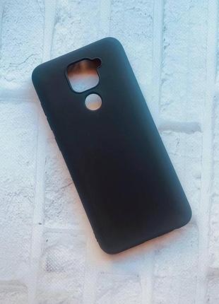 Силіконовий матовий чохол для xiaomi redmi note 9 чорний
