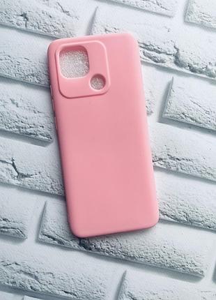 Силіконовий матовий чохол для xiaomi redmi 10c рожевий