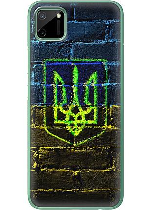 Чехол силиконовый с картинкой на realme c11 (патриотический, герб украины)