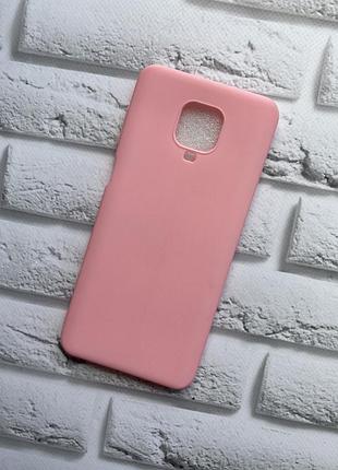 Силиконовый матовый чехол для xiaomi redmi note 9 pro/9s/9 pro max розовый
