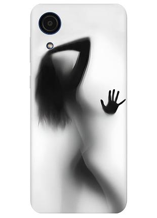 Чехол на samsung galaxy a03 core / a032 :: силуэт девушки (принт 66)