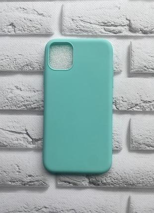 Силіконовий матовий чохол для iphone 11 (6,1) бірюзовий