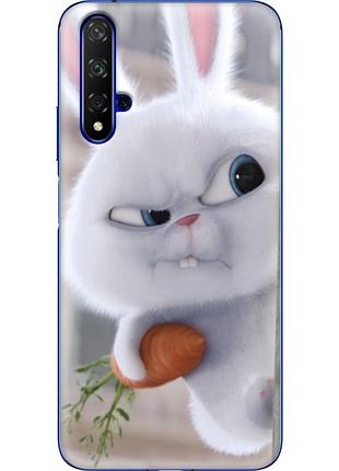 Чохол силіконовий з картинкою на huawei honor 20 (кролик сніжок)