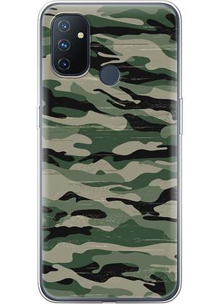 Чохол силіконовий з картинкою на oneplus nord n100 (патріотичний, камуфляж)