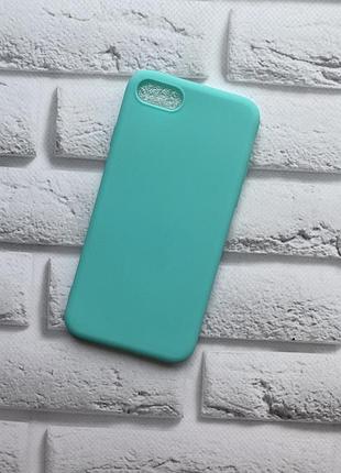 Силиконовый матовый чехол для iphone 7 / 8 бирюзовый