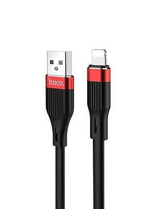 Кабель hoco u72 lightning 2,4а 1,2 метра черный