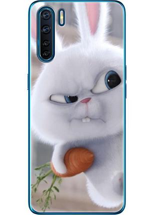 Чохол силіконовий з картинкою на oppo a91 (кролик сніжок)