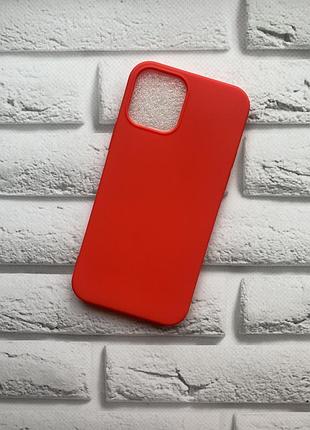 Силиконовый матовый чехол для iphone 12 / 12 pro (6.1) красный