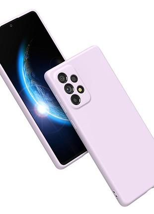 Силиконовый чехол на samsung a53 лавандовый soft touch микрофибра