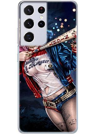 Чехол силиконовый с картинкой на samsung galaxy s21 ultra (g998) (харли квинн, harley quinn)