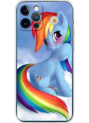 Чехол силиконовый с картинкой на iphone 12 pro (литл пони, my little pony)