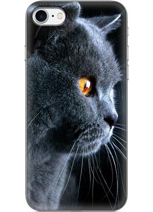 Чохол силіконовий з картинкою на iphone 7 (британський кіт)