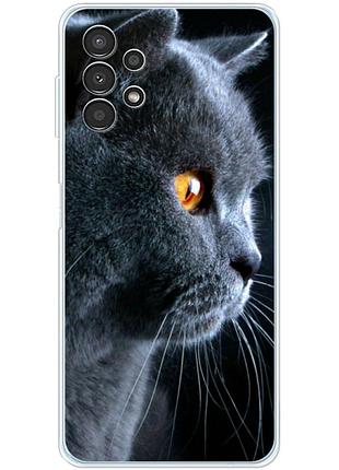 Чехол силиконовый с картинкой на samsung galaxy a13 4g (a135) (британский кот)