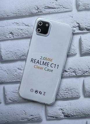 Силіконовий прозорий чохол для realme c11 2021