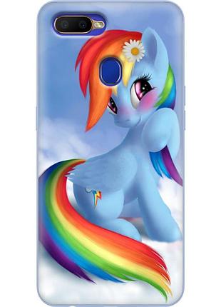 Чехол силиконовый с картинкой на oppo a12 (литл пони, my little pony)