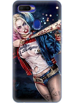 Чехол силиконовый с картинкой на oppo a12 (харли квинн, harley quinn)