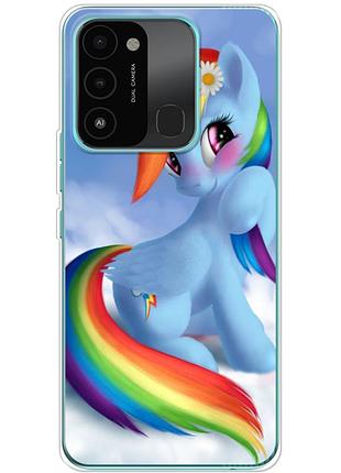 Чехол силиконовый с картинкой на tecno spark 8c (литл пони, my little pony)