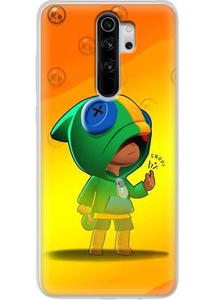 Чохол силіконовий з картинкою на xiaomi redmi note 8 pro (бравл старс, brawl stars)