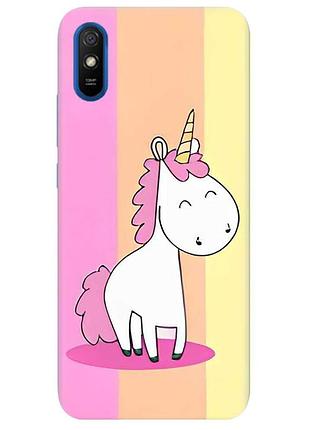 Чехол на xiaomi redmi 9a :: единорог (принт 104)