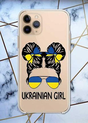Прозрачный чехол на apple iphone 11 pro (5,8) :: украинская девушка (принт 113)