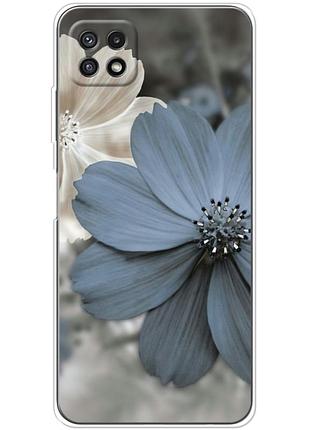 Чехол силиконовый с картинкой на samsung galaxy a22 5g (a226) (цветок гербера)