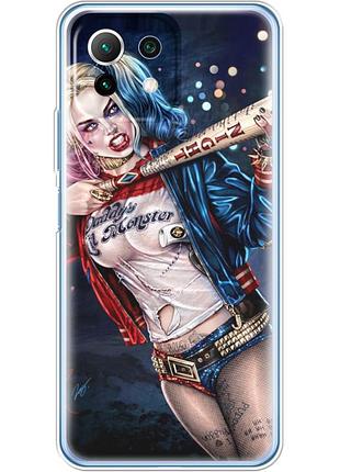 Чехол силиконовый с картинкой на xiaomi mi 11 lite (харли квинн, harley quinn)