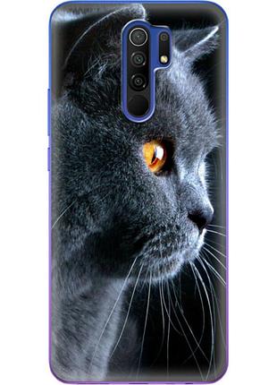Чехол силиконовый с картинкой на xiaomi redmi 9 (британский кот)
