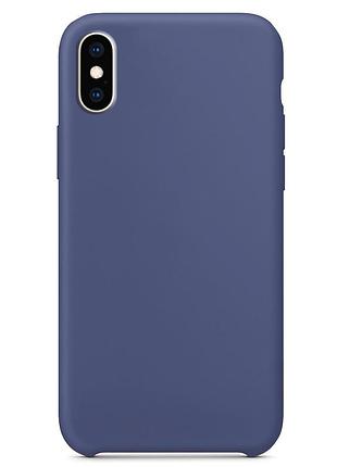 Чохол silicone case without logo (aa) для apple iphone xs max (6.5") синій / aqua blue