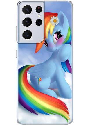 Чохол силіконовий з картинкою на samsung galaxy s21 ultra (g998) (літл поні, my little pony)