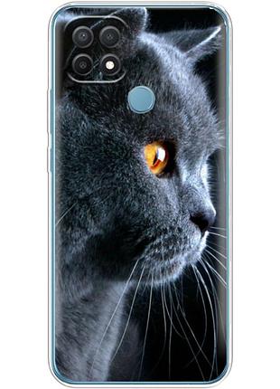 Чехол силиконовый с картинкой на oppo a15 (британский кот)