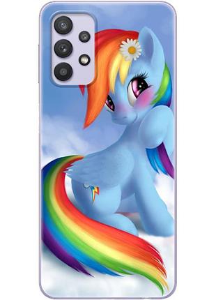 Чехол силиконовый с картинкой на samsung galaxy a32 4g (a325) (литл пони, my little pony)