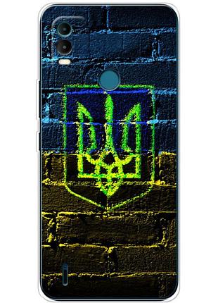 Чохол силіконовий з картинкою на nokia c21 plus (патріотичний, герб україни)