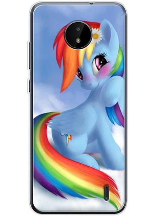 Чехол силиконовый с картинкой на nokia c20 (литл пони, my little pony)